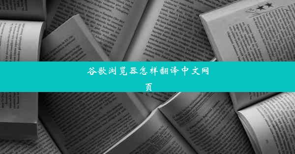 谷歌浏览器怎样翻译中文网页