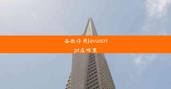 谷歌停用javascript在哪里