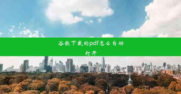 谷歌下载的pdf怎么自动打开