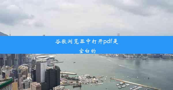 谷歌浏览器中打开pdf是空白的