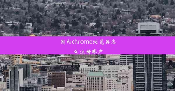 国内chrome浏览器怎么注册账户