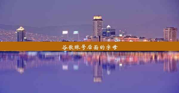 谷歌账号后面的字母