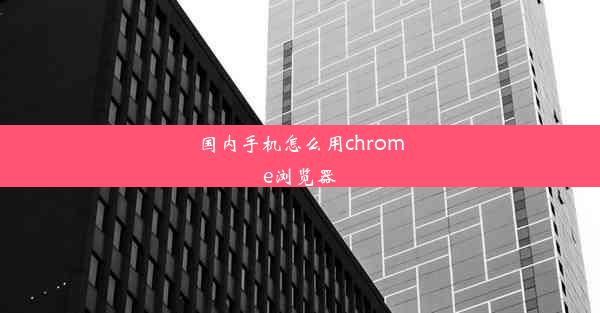 国内手机怎么用chrome浏览器