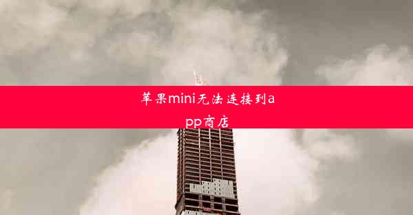 苹果mini无法连接到app商店