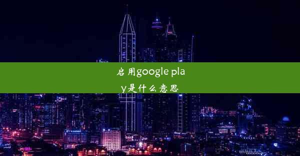 启用google play是什么意思