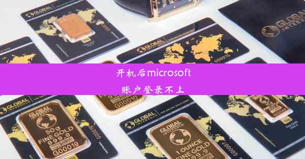 开机后microsoft账户登录不上