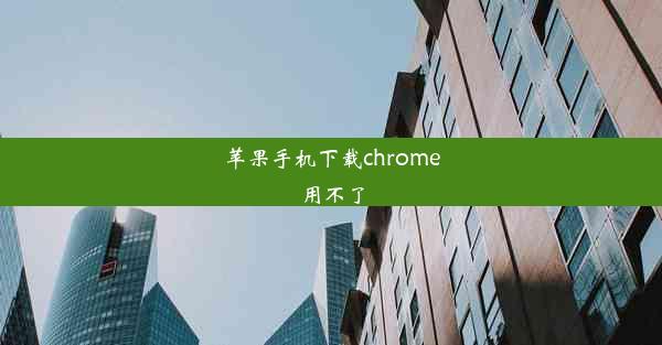 苹果手机下载chrome用不了