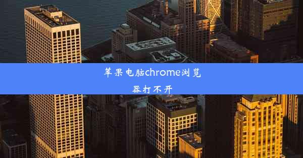 苹果电脑chrome浏览器打不开