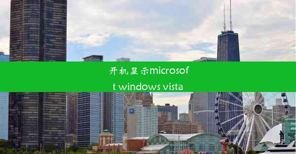 开机显示microsoft windows vista