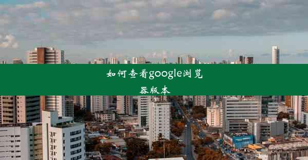 如何查看google浏览器版本