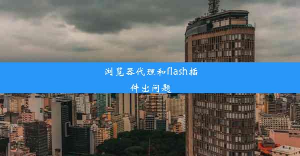 浏览器代理和flash插件出问题