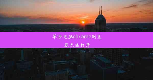 苹果电脑chrome浏览器无法打开