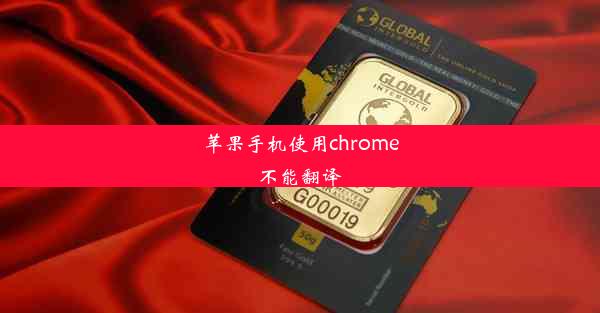 苹果手机使用chrome不能翻译