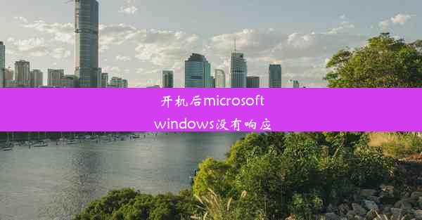 开机后microsoft windows没有响应